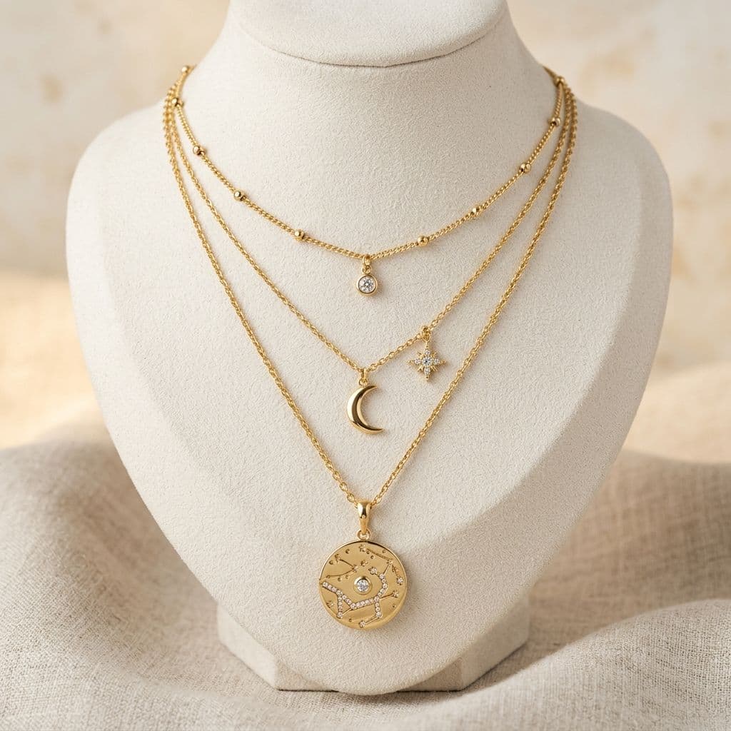 Celestia Layered Gold Necklace